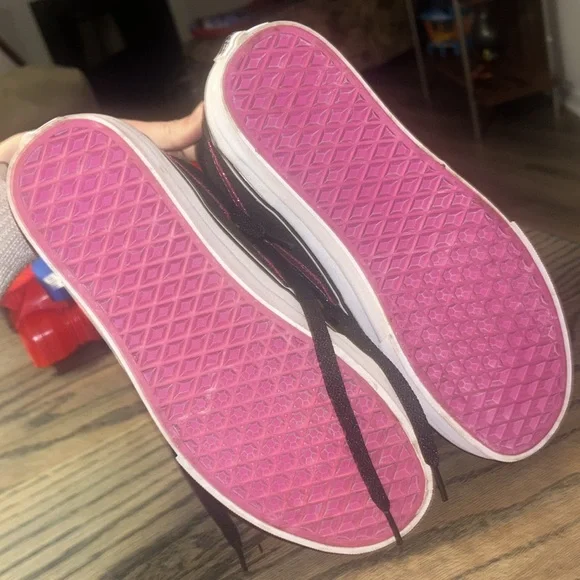 Vans SK8 Hi Glitter 2.5 Black Pink Lace Up High Top Sneaker Great condition - Picture 6 of 9